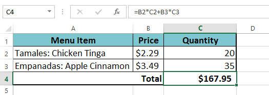 Screenshot of Excel 2013