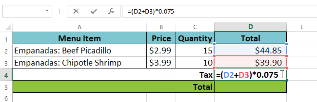 Screenshot of Excel 2013