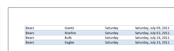 Screenshot of Excel 2013