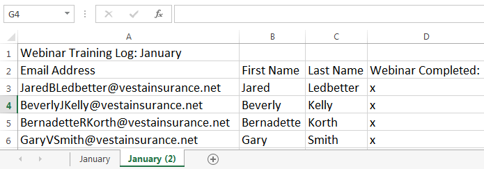 Screenshot of Excel 2013