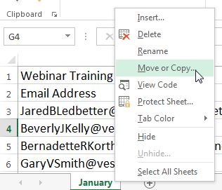 Screenshot of Excel 2013