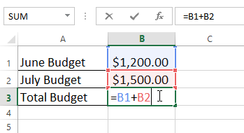 Screenshot of Excel 2013