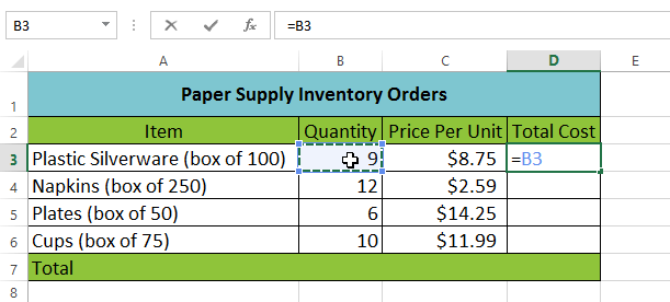 Screenshot of Excel 2013