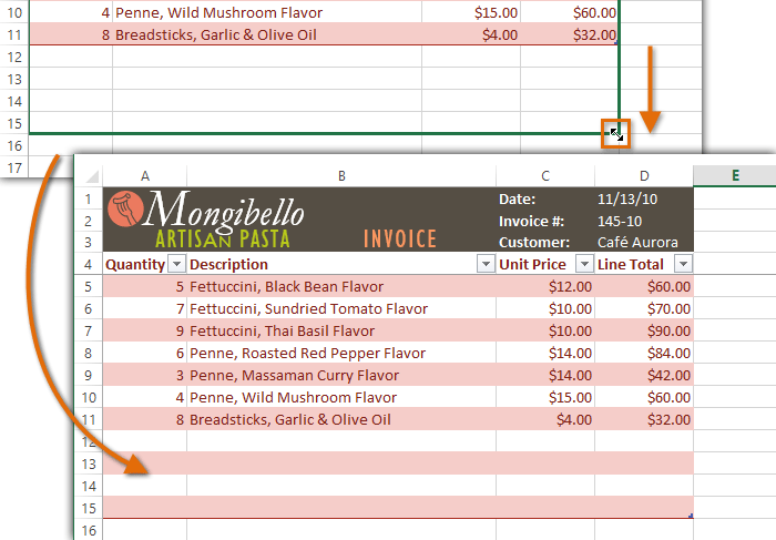 Screenshot of Excel 2013