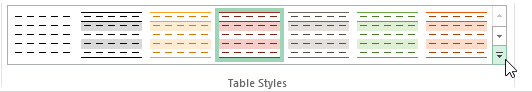 Screenshot of Excel 2013