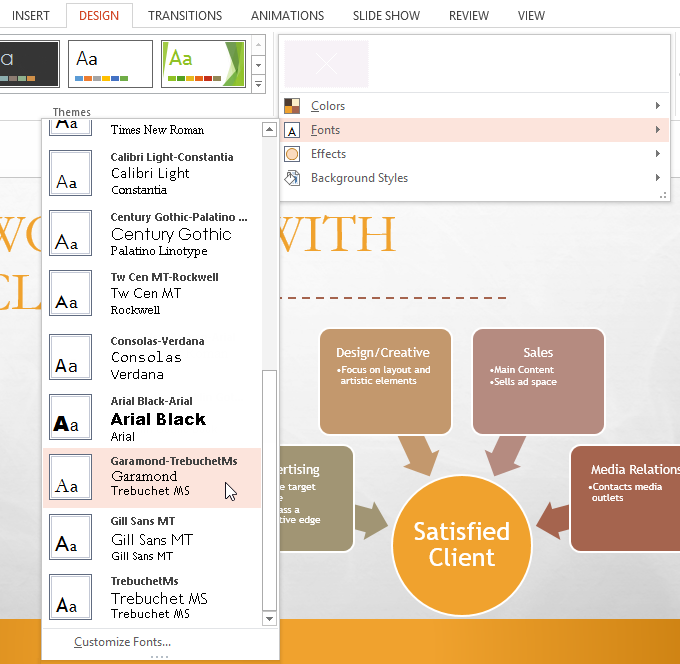 Screenshot of PowerPoint 2013