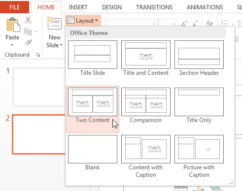 Screenshot of PowerPoint 2013