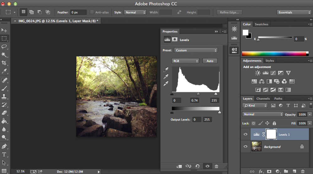 screenshot of photoshop