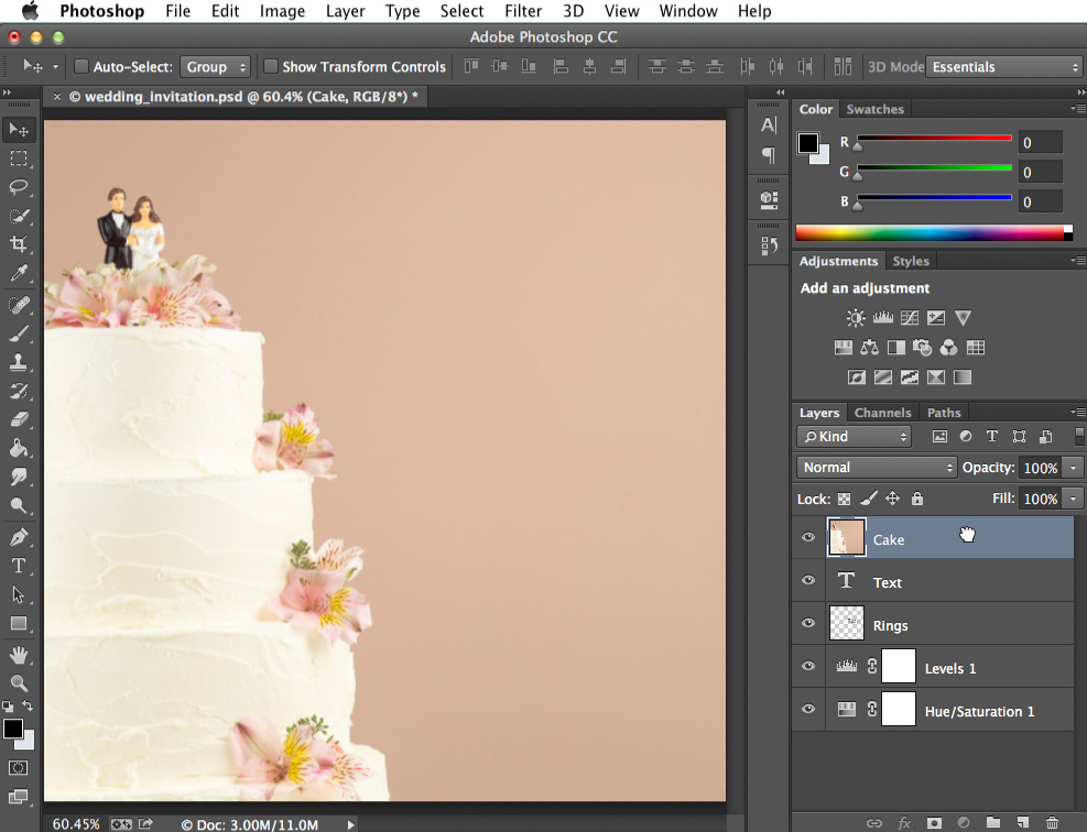 Screenshot of Adobe Photoshop CC