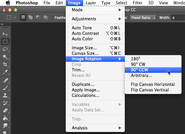 Screenshot of Adobe Photoshop CC