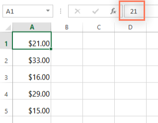 screenshot of excel 2013