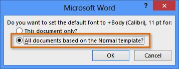 Screenshot of Microsoft Word