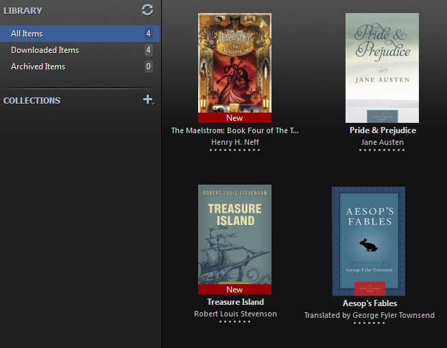 screenshot of Adobe Digital Editions