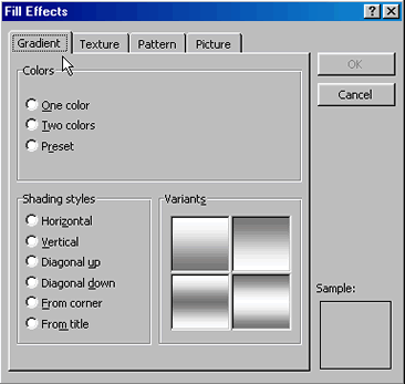 Fill Effect dialog box