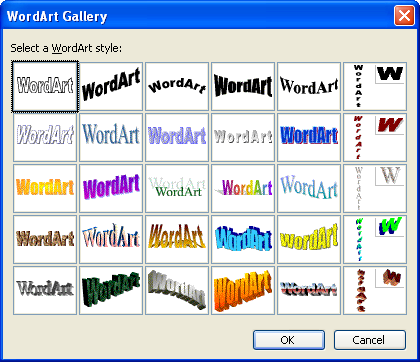 Word Art Dialog Box