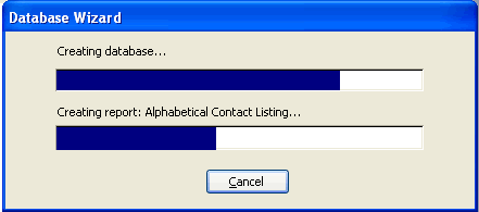 Database Wizard Dialog Box